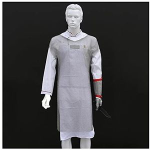 Snijbestendige handschoenen, Schort Snijbestendig RVS schort en handschoenen, Vest-stijl metalen ring, Slachthuis vlees snijden werkkleding(Gloves l)