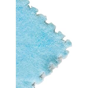 Zeyeo 12/24/48 Stuks 12x12x0,4 Inch Zachte Verdikte Pluche Schuimrubberen In Elkaar Grijpende Matten Met Randen, Ideaal Voor Speelkamer, Slaapkamer En Meer(Blue,48pcs)