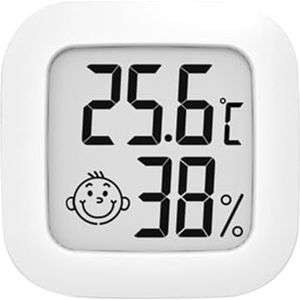 LCD Elektronische Digitale Temperatuur Vochtigheidsmeter Thermometer Hygrometer Indoor Outdoor Weerstation Klok(VKS-60 White)
