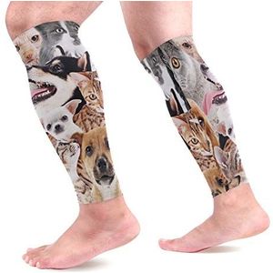 EZIOLY Honden en katten Sport Kalf Compressie Mouwen Been Compressie Sokken Kalf Guard voor hardlopen, fietsen, moederschap, reizen, verpleegkundigen