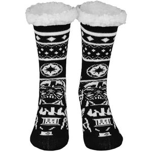 United Labels Star Wars huissokken - Darth Vader huissokken voor heren, knuffelsokken, wollige wintersokken, warme herensokken, zwart/wit, zwart/wit, 39-42 EU