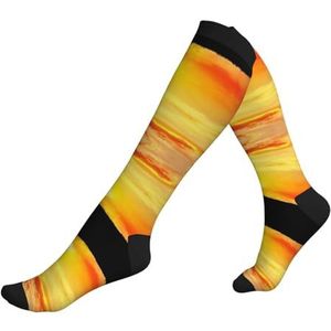 DEXNEL Yoga Meditatie Compressie Sokken Voor Mannen Vrouwen 20-30 Mmhg Compressie Sokken Voor Sport Ondersteuning Sokken, Zwart, Eén Maat