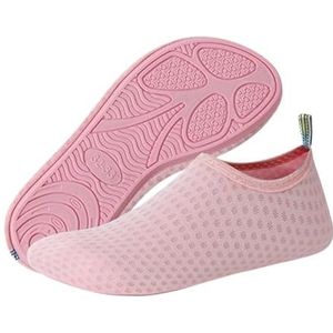 Waterschoenen, waterschoenen, rubberen zool, gaasgat, sneldrogende duikschoenen, uniseks, strand, zwemmen, duiksokken, antislip, surfen aan zee om te surfen, duiken, roze, 44/45 EU