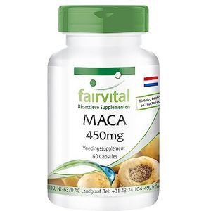 Fairvital | Maca capsules 450mg - HOOG GEDOSEERD - VEGAN - 60 capsules - 4-voudig geconcentreerd wortelextract voedingssupplement