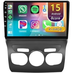 Android 15 Radio,voor Citroen C4 2 B7 2013-2016, 9 Inch Touchscreen Autoradio Met Wireless CarPlay Android Auto Bluetooth WIFI GPS-navigatie Swc(A 4core (2G+32G))