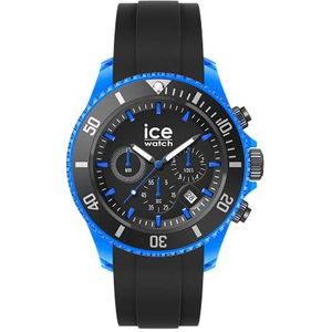 Ice-Watch - ICE chrono Black blue - Zwart herenhorloge met siliconen armband - Chrono - 019844 (Extra large)