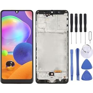 Mobiele telefoonschermvervanging OLED LCD-scherm voor Samsung Galaxy A31 SM-A315 (6,33 inch) met digitizer volledige montage met frame (zwart) telefoon accessoires