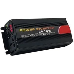 Spanningsomvormer DC 12V 24V Vermogen 1000W 2000W 2600W Omvormer 12V 220V Voor 110V Zuivere Sinusomvormer Zonne-autoomvormers Enkelvoudige Digitale Displayomvormer(24V,220V(50Hz) Uni,2000W)