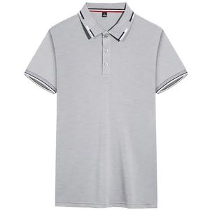 yk8fass Zomer effen kleur poloshirt cz-1154, Grijs, L