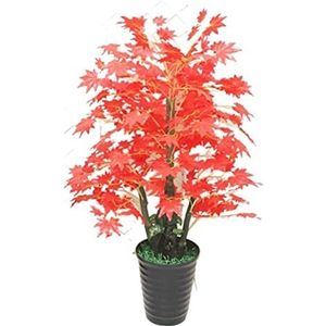 Kunstmatige Boom Kunstmatige Boom Fall Plant Nep Rode Esdoorn Plant Struiken Faux Outdoor Grote Kunstmatige Plant Voor Home Office Decor Indoor Valse Bomen(Color:A-130cm)