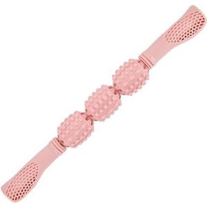 Yoga Vier Roller Been Spier Ontspanning Fitness Benen Terugrollen Fascia Vrouwelijke Handmassage Wolfsbane Stick (Size : Pink Three Wheels)