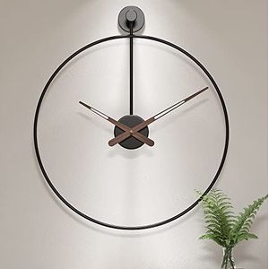 Grote wandklok,klokken voor woonkamerinrichting,moderne wandklok,stille wandklok op batterijen,voor keuken slaapkamers kantoor thuis decoratieve unieke wandklokken,60cm-Black