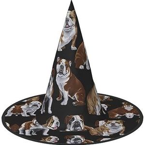 DEXNEL Halloween Hoed - Cosplay Hoed met Halloween Party Decroation Dress Up Party Supplies voor Volwassen Engelse Bulldogs