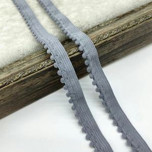 10 mm elastische band nylon elastisch lint ondergoedbandjes beha-band jurk naaien kanten rand kledingaccessoire haarbanden DIY-grijs-5 yards
