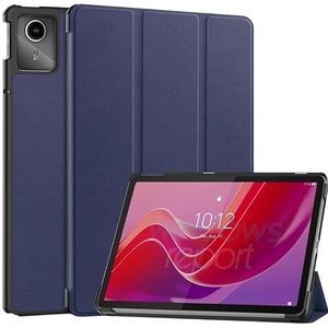 Magnetische Tablet Harde Achterkant Geschikt for Lenovo Xiaoxin Pad 2024 11inch TB331FC Smart Cover Funda(Color:Dark blue)