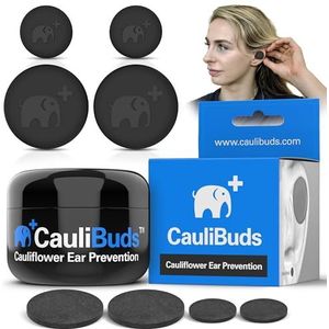 CauliBuds™ Bloemkool oormagneten - Premium siliconen magneetcompressiekit voor bloemkool oorpreventie en behandeling in BJJ, worstelen, MMA en rugby - minimaliseer oorafvoer (zwart)