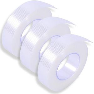 P-Beauty Medische wimperverlengingstape | hypoallergene micropore 3M wimperband | transparant | wimpertape | ademend | 1,25 cm x 9,14 m | 1-10 stuks | 3 stuks