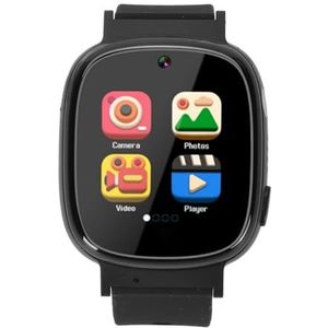 Smartwatch voor Kinderen, 1,44 Inch HD-scherm Smartwatch voor 24 Games Dagelijks Leven (BLACK)