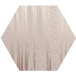 DEQORI Hexagon Wandbehang, zelfklevend 150 x 130 cm, parelmoerstructuur, textielcanvas, verwijderbaar, decoratief en vormvast, voor woonkamer, kantoor, hal of kinderkamer