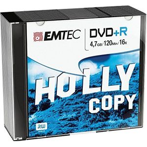 Emtec - DVD+R - 4,7GB - 16x - Eenmalig Beschrijfbaar - Slimcase