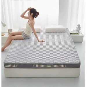 Traagschuim latex matras opvouwbaar, 10 cm dikke natuurlijke latex matras, groot/extra groot/tweepersoonsbed/full-size laken ademend schuim tatami-matras (kleur: A, maat: 120 x 200 cm)