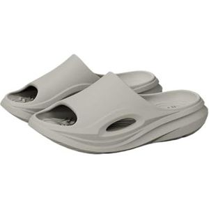 fengqingyunyan0304 Slide, zomersportschoenen voor heren, dikke EVA-zool, ademend, voor thuis en buiten, voor heren, Grijs, 45 EU