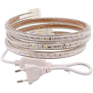 XUNATA LED-strip, 20 m, 220 V, SMD 3014, 120 LEDs/m, IP67, waterdicht, witte plafondgeleider, LED-strip, keuken, kabel, LED-verlichting, warmwit