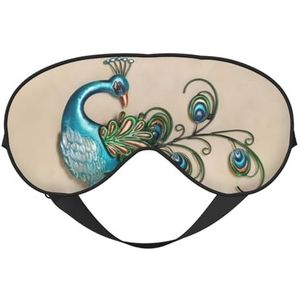 CRJSYCBYB Pauw Patroon Gedrukt Zacht Oogmasker Slapen Oogmasker Reizen Oogmasker