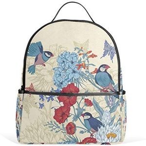 Kleurrijke Doodle Forest Bear Egel Rugzak School Bookbag Reistas