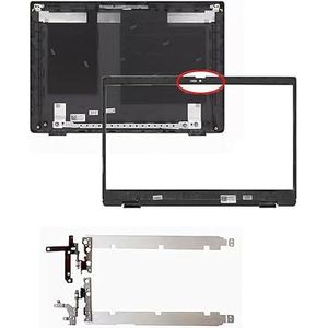 WANGHUIH Lcd-achterklep bovendeksel + rand + scharnieren compatibel met Dell Latitude 3420 E3420 P144G laptop (A+B+H)
