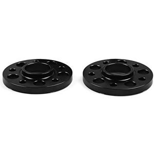 15mm 5x112mm 66.6mm Voor Mercedes Voor Benz Hub Centric Boring Wiel Spacers M12x1.5 Taps Toelopende Bouten W/Bal Bouten Hubcentric Spacers (Color : Zwart)