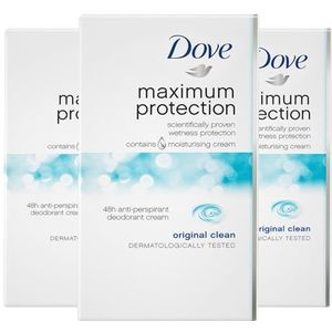 Dove Maximum Protection Deocrème, verpakking van 3 stuks (3 x 45 ml)
