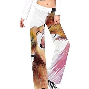 Fox Mom Yoga Broek Voor Vrouwen Casual Broek Lounge Broek Trainingspak met Trekkoord 2XL