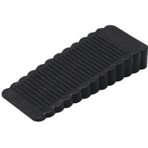 Deurstopwiggen, 1 stuks siliconen stoppers blok wig deurstoppers(Black)