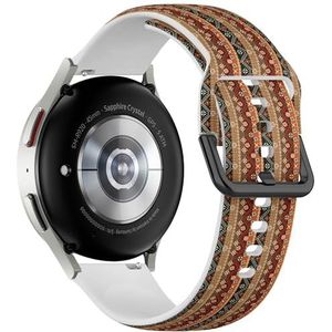 Sportieve zachte band compatibel met Samsung Galaxy Watch 6 / Classic, Galaxy Watch 5 / PRO, Galaxy Watch 4 Classic (Boho Tribal 2) siliconen armband accessoire