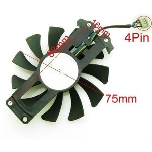 GA81S2U 12V 0.38A 75mm 4Pin ventilator voor ZOTAC GTX950 GTX960 4G PCI-EDC grafische kaartventilator(GA81S2U-1PCS_NO RGB)