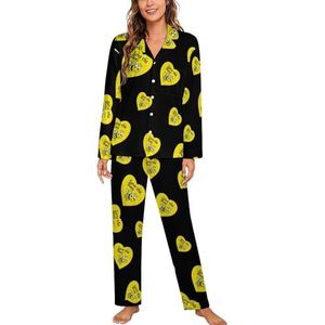 Save The Bees4 Dames Lange Mouw Button Down Nachtkleding Zachte Nachtkleding Lounge Pyjama Set S