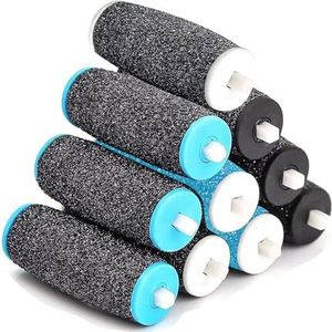 Set van 10 vervangende rollen, 3 soorten ruwheid, puimsteen, elektrische rapper, compatibel met Scholl Velvet Smooth, voor elektrische voetpedicure, voetstappen