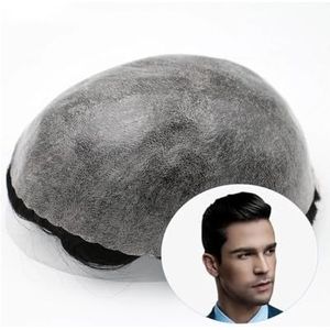 Haarsysteem voor mannen, Vervanging Toupetje Mannen 0.12mm Dikte Duurzaam Injectie Pruiken for Mannen 100% Menselijk Haar Systeem Eenheid Capillaire Prothese(Lightest Brown,7x9)