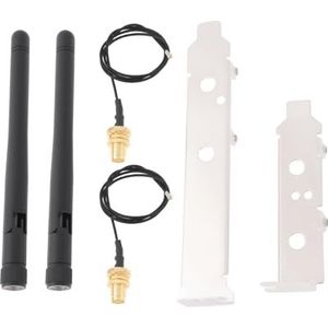 The Lord of the Tools 2,4 GHz 5 GHz 5,8 GHz 3dBi MIMO RP-SMA male U.FL naar RP-SMA kabel PCIE Slot Bracket voor Mini PCI Express