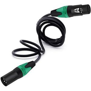 3Pin Jack XLR Kabel Mannelijk naar Vrouwelijk OFC Koper Afgeschermd voor Mic Mixer Versterker Stage Licht XLR Verlengkabel 1 m 2 m 3 m 5 m 8 m 10 m 1 Stuk (Kleur: Groen, Maat: 2 m)