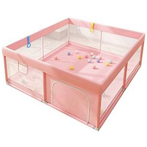 Babybox 70 x 78 x 25 inch draagbare kinderveiligheid speelcentrum tuin huis binnenhek anti-val speelpen, boxen voor baby's, anti-val box (maat: roze)