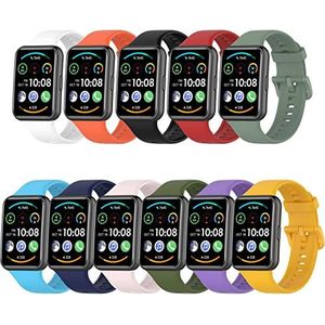 BBZ Bandjes Compatibel met Huawei Watch Fit 2 Strap, Zachte Siliconen Sport Vervanging Riem voor Huawei Horloge Fit 2 Smartwatch