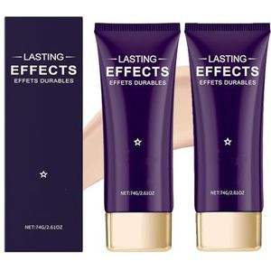 Body Coverage Foundation, Body Full Coverage Concealer Waterproof No-Taste, Langdurige zweetbestendige concealer voor vrouwen, Beenmake-up Waterproof, Natuurlijke glans (white*2)