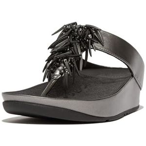 FitFlop Rumba sandalen met kralen voor dames, Tinnen Zwart, 37 EU