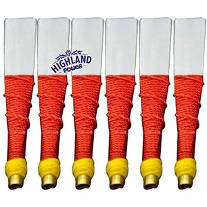 Doedelzak Synthetische Plastic Chanter Rieten Set Van 6 Stks Zwart/Rood Praktijk Chanter Riet (Rood)