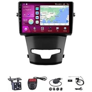 Android Double Din Car Stereo 9 Inch Touchscreen Autoradio Autotoebehoren Multimedia Stuurwielbediening met Navigatie Plug And Play Voor SsangYong Korando 3 Actyon 2 2014-2017(M100S WIFI 1G+16G)