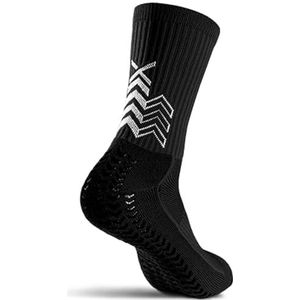 SOXPro Classic Antislipsokken, grippijlen van siliconen, anti-blaas, ademend, stabiliteit en controle, hardlopen, voetbal, fietsen en tennis (DE/NL/SE/PL, Alfabetisch, S, Regular, Regular, Black)