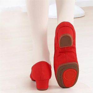 Balletschoenen voor dames, balletdansschoenen voor meisjes en jongens, jazz-dansschoenen met lage hak, zachte zool, trainingsschoenen voor dames, roze/zwart