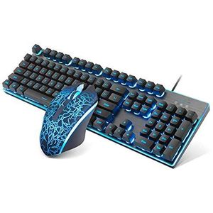 draadloos mechanisch toetsenbord, draadloos toetse Monochroom licht (blauw) toetsenbord